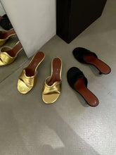 LBSFY  -  Open Toe Women Slippers Slides Mules Shoes Thin High Heels Black Gold Casual Mules Shoes Stiletto Party Pumps Fashion Office 39